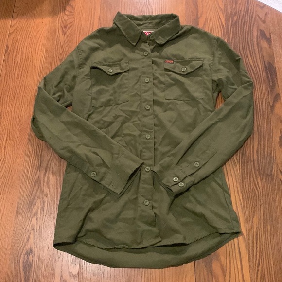 DIXXON Army Green Button Down Flannel - Picture 4 of 7